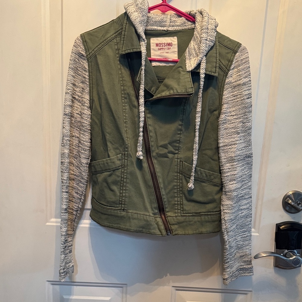 Mossimo Supply Co. Olive and Heather Gray Utility Jacket